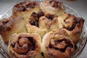 pan of cinnamon buns pan of cinnamon buns